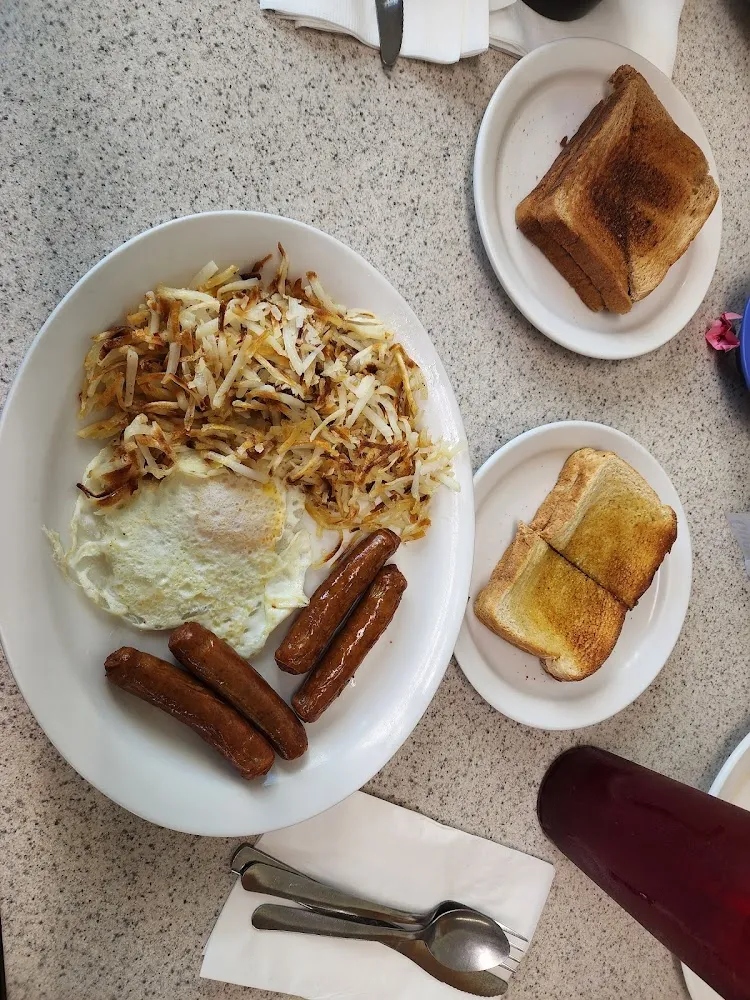 1 Egg and Meat with Hash Browns