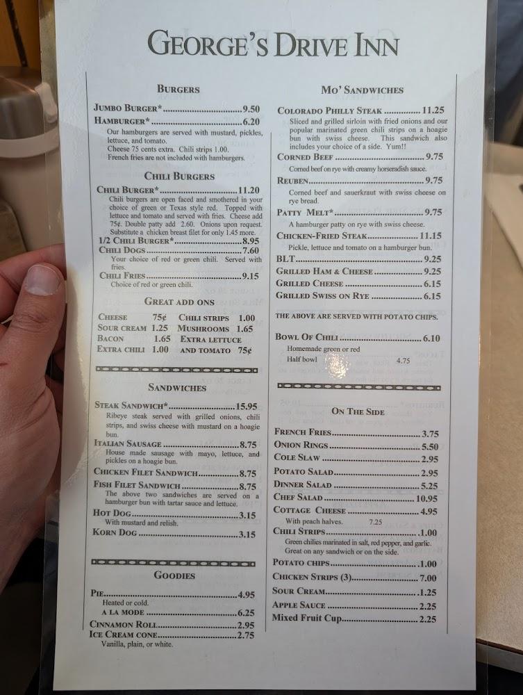 George's Drive Inn Menu image 3