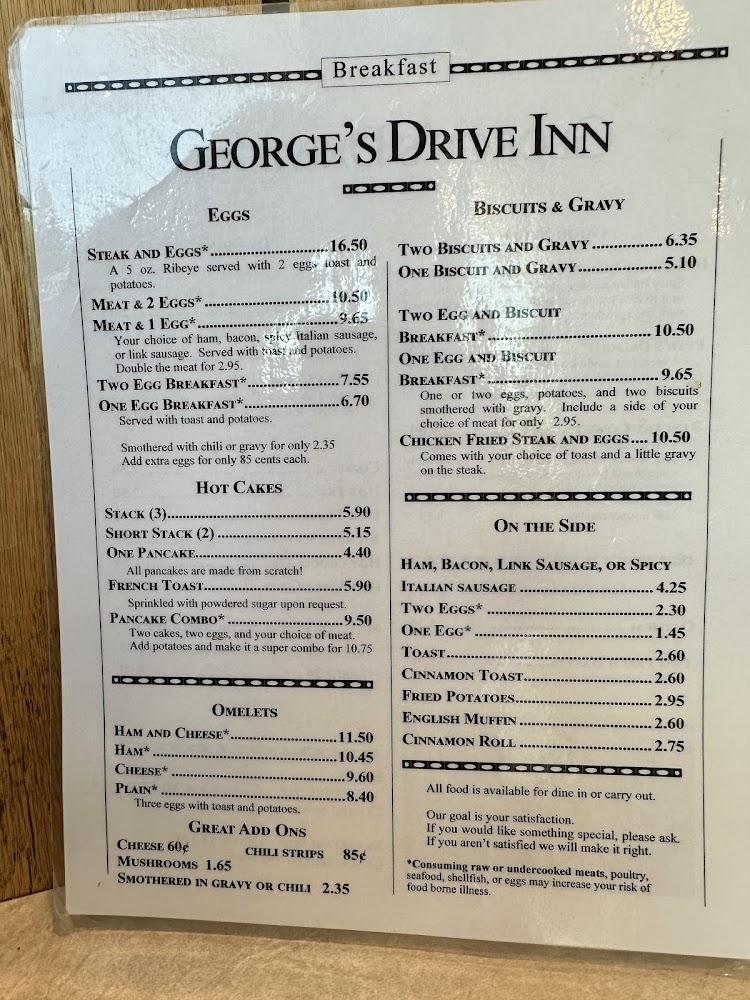 George's Drive Inn Menu image 4